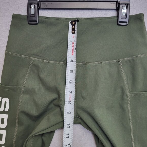 BYLT Leggings Womens Medium Green Essential Legging Mid Rise Side Pockets SPRNT - Picture 5 of 13
